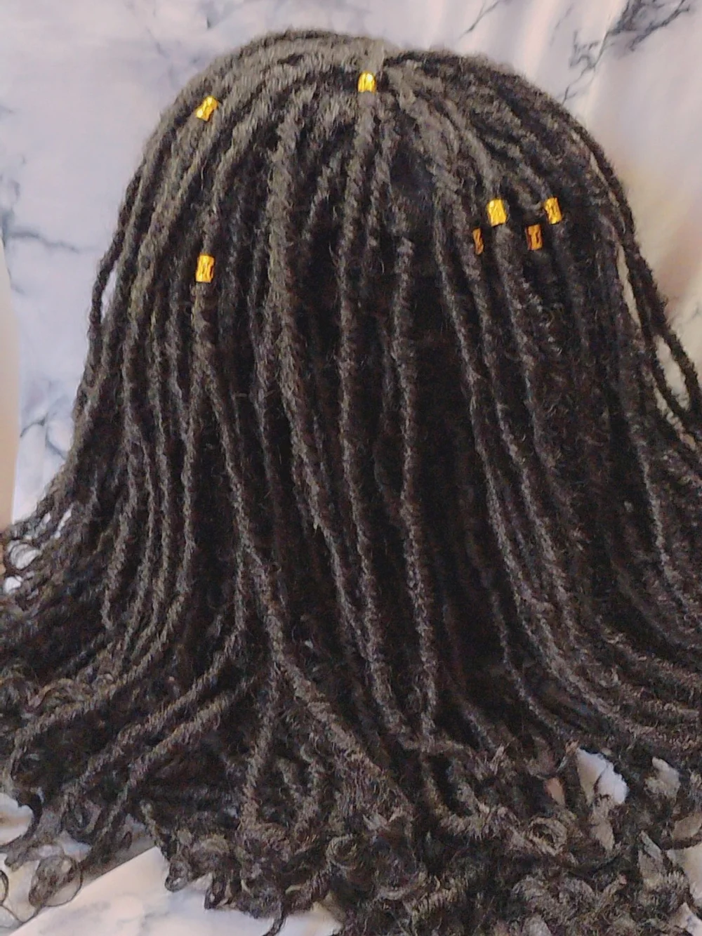 Black Faux Locs Headband Wig - Stylish Women’s Hair